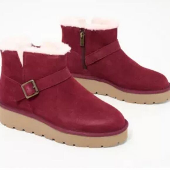 Koolaburra By Ugg Kelissa Mini Ankle Boots- Windsor Wine - Picture 1 of 10